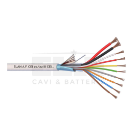 025081-Cable apantallado Cobre+Alim. 2x0.50+8x0.22 100M ELAN
