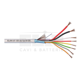 025061 CABLE APANTALLADO COBRE+ALIM. 2x0.50+6x0.22 100M ELAN
