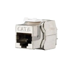 JKS09-SC6 - JACK CAT6 KEYSTONE DE PLATA BLINDADO