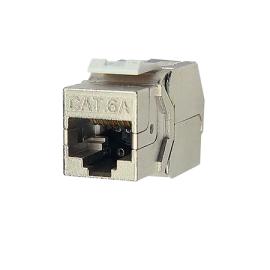 JKS09-SC6A - JACK CAT6A KEYSTONE DE PLATA BLINDADO