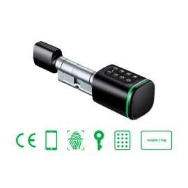 NOCIP CERRADURA CILINDRO NEGRA PIN/LLAVE/BIO/RFID/APP NOSSSA