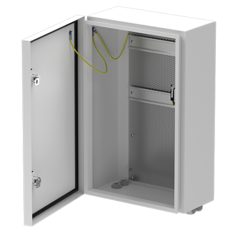 COF-IPG1 Caja Vacía Grande IP66 para DIN + Rejilla Perforada