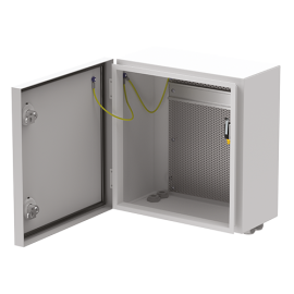 COF-IPP1 Caja Vacía Pequeña IP66 para DIN + Rejilla Perforad