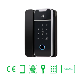 MX-FG6 CERRADURA INT. P/PUERTA CRISTAL COD/BIO/RFID APP NOSS