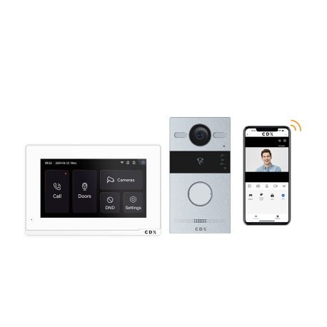 CDX2W - KIT VIDEOPORTERO 2 HILOS MONITOR 7"...