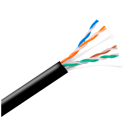 CABLE CAT6 UTP EXTERIOR NEGRO 305M 23AWG PE -...