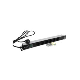 Regleta con 6 Tomas de 16Amp Ref. 555-072 LED Ind. EXCEL